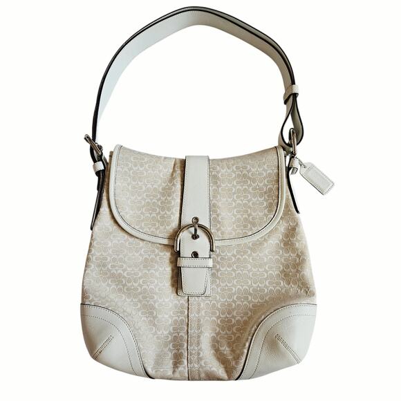 Coach Handbags - Y2k Coach Signature Soho Shoulder Bag/Crossbody #6376 In Winter White & Cream